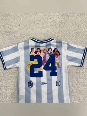 Disney/Cotton On Jersey Blue and White Striped Kids Tee